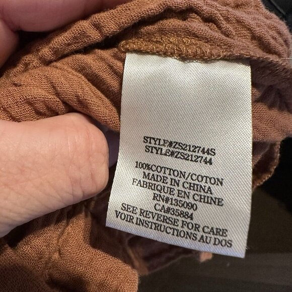 Z Supply Romper Womens XS Zephyr Gauze Brown - Picture 6 of 6